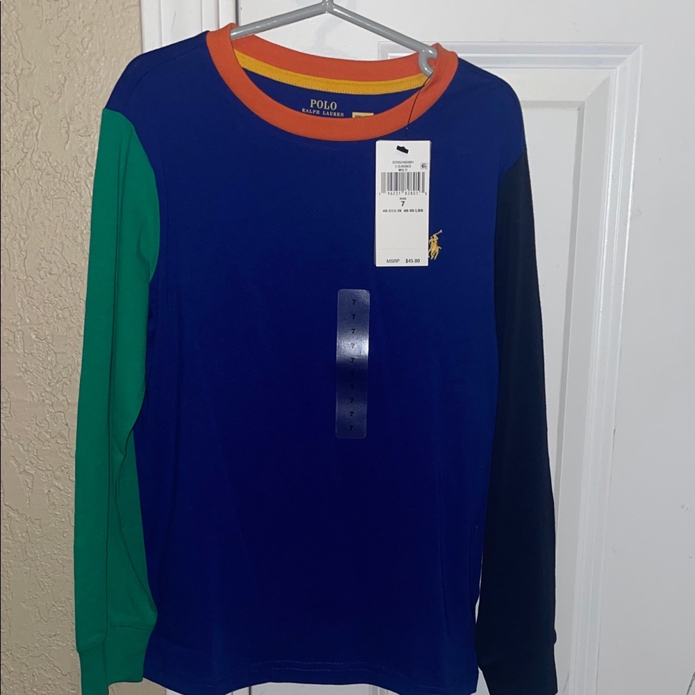 Polo by Ralph Lauren Kids Long Sleeve Shirt - Blue, Green, Black